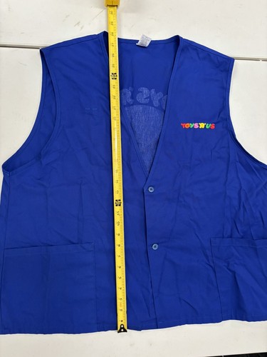 Toys R Us Uniform Vest Geoffrey Giraffe Blue Employee Vintage Size 2XL - Picture 5 of 5