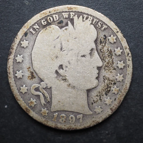 1897   *O * BARBER QUARTER  *NICE *FREE SHIPPING! M1925