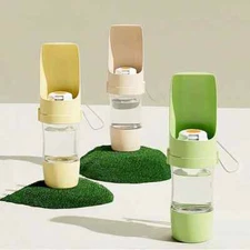 Large Capacity Pet Travel Water Bottle With Food Container Dog Water Dispenser