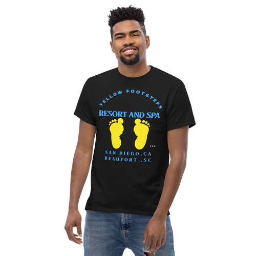 Military Boot Camp YELLOW FOOTSTEPS RESORT AND SPA S-5xl Men's classic tee - Picture 3 of 17