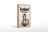 Holzschild Spruch 12X18 Cm Freibier Gibt Es Morgen WeißEs Deko Schild