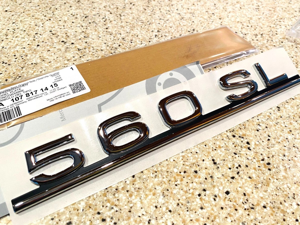 Genuine Mercedes-Benz R107 560SL Rear Trunk Logo Emblem - OEM 1078171415 - NEW
