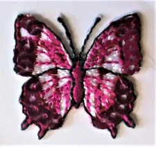 1 Butterfly Iron-On Colorful Applique Dill Buttons of America Patches #60064