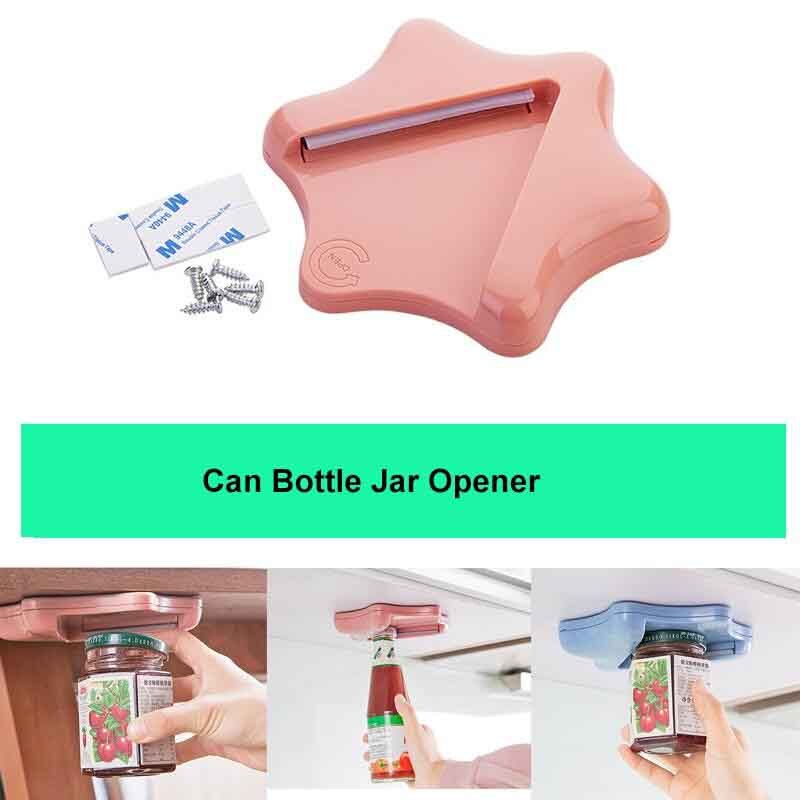 Wall Spiral Mounted Bottle Opener Antislip Kitchen Multifunction Can