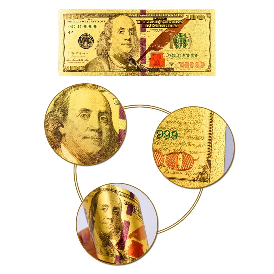 100mg 24K Gold 2009 $100 Dollar Bill Federal Reserve Banknote with White COA - Image 3 of 3