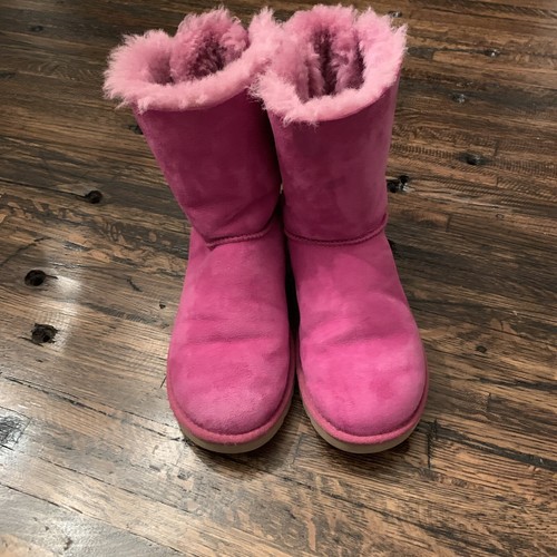 UGG BOOTS OF AUSTRALIA PINK SIZE WOMENS 6 BOWS | eBay