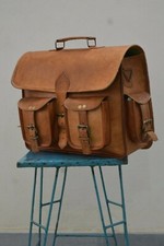 Handmade Men's Genuine Leather Vintage Laptop Messenger Briefcase Bag Satchel