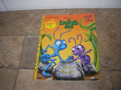 NICE Vintage 1998 Golden Trace & Coloring Book A Bug's Life Ant Power Card Set 1
