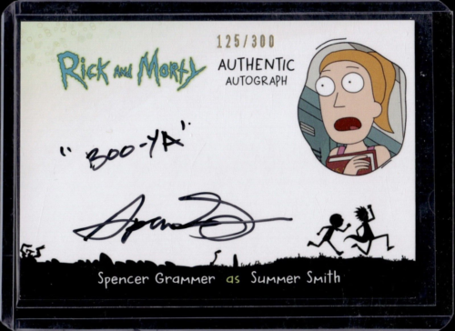Cryptozoic Rick & Morty Season 2 Spencer Grammer INSCRIBED AUTO #125/300 signed - 第 1/2 張圖片