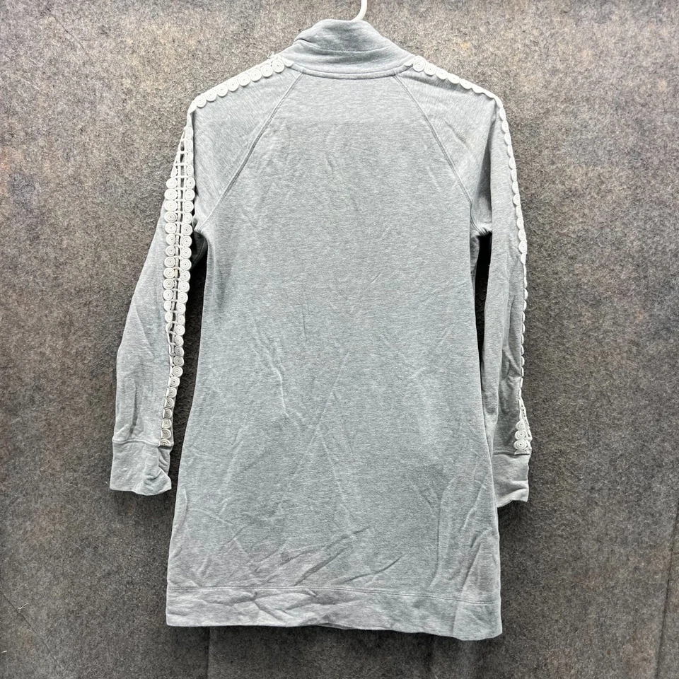 Vestido Suéter Lilly Pulitzer Mujer XS Gris Cremallera Popover Lápiz Marítimo Foto 2 de 4