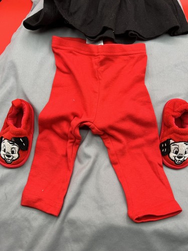 Disney Baby by Disney Store Minnie Mouse 2 Piece Outfit Size Bonus Shoes 6-9 Mth - Picture 3 of 4