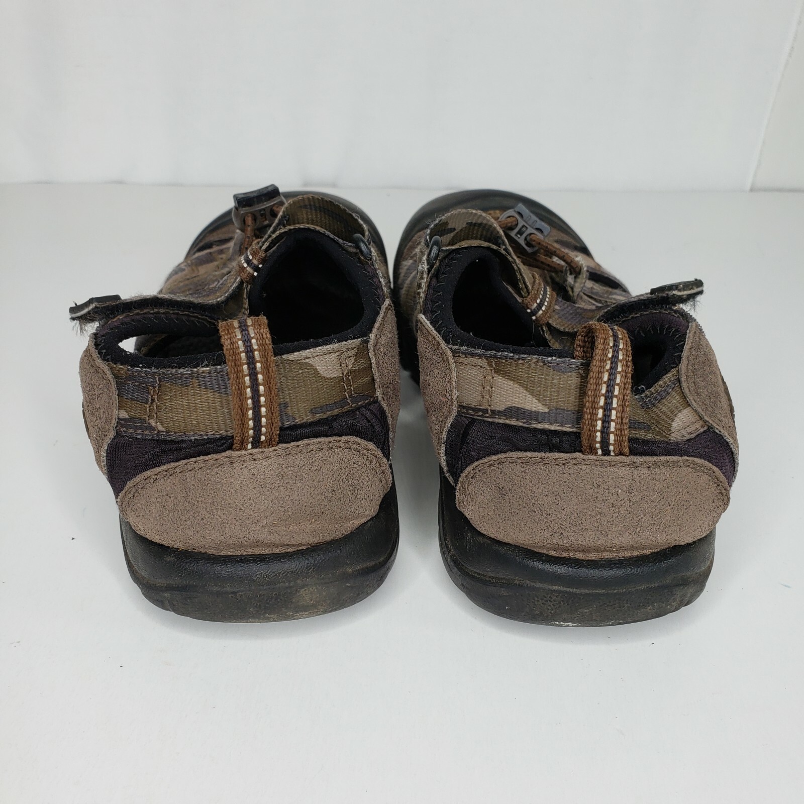 Sandali sportivi Keen taglia 5 Newport H2 bambini marroni verdi mimetici rete escursionismo trail giovani