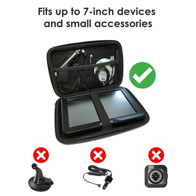 caseroxx GPS-Case for Garmin DriveSmart 61/65 / 71 LMT-D, (GPS-Case with zipper and elastic band in black