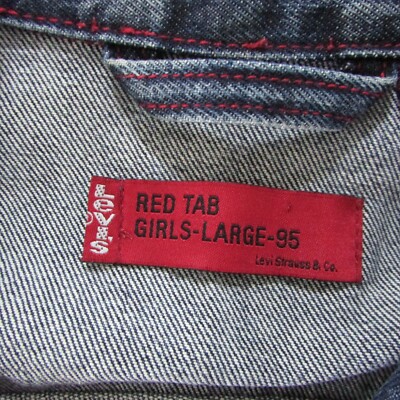 Levi's Red Tab Girls Denim Jacket Size Large Blue Button Up | eBay