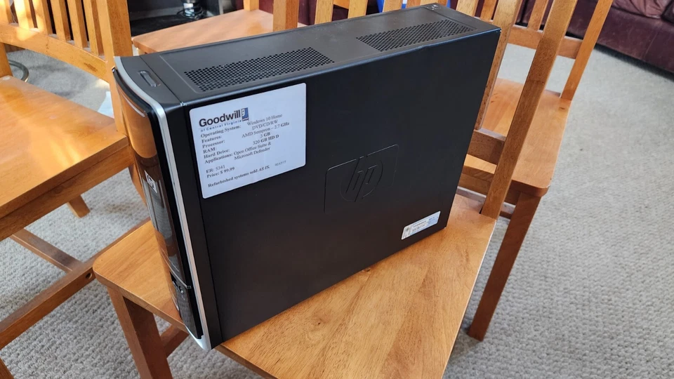 HP DESKTOP AMD 2.70GHz 3.00GB RAM320GB HD DVD/CD/RW WINDOWS 10 PRO - Image 4 of 4