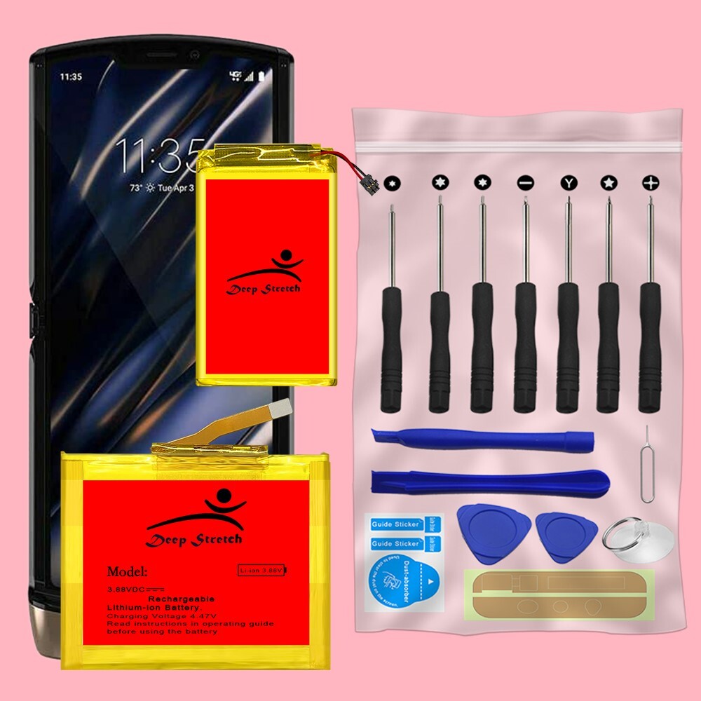 1345mAh Main + 1365mAh Sub Battery Repair Tools for Motorola razr 4G 2019 XT2000