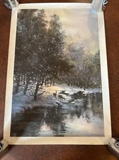 Vintage Tom Lynch Print Art Rare Art 23x16 Set Of 2