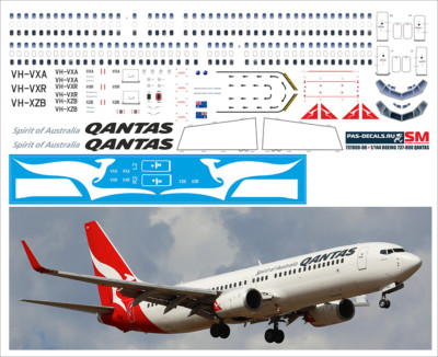 1/144 PAS-DECALS Boeing 737-800 OANTAS