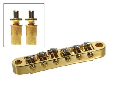 ABR roller bridge Brücke tunomatic gold LP 6mm Gitarrenbau LP Paula