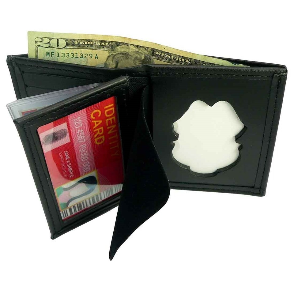 Perfect Fit Maßgefertigt Abzeichen Etui Polizei Korrekturen Bifold Leder Viele E