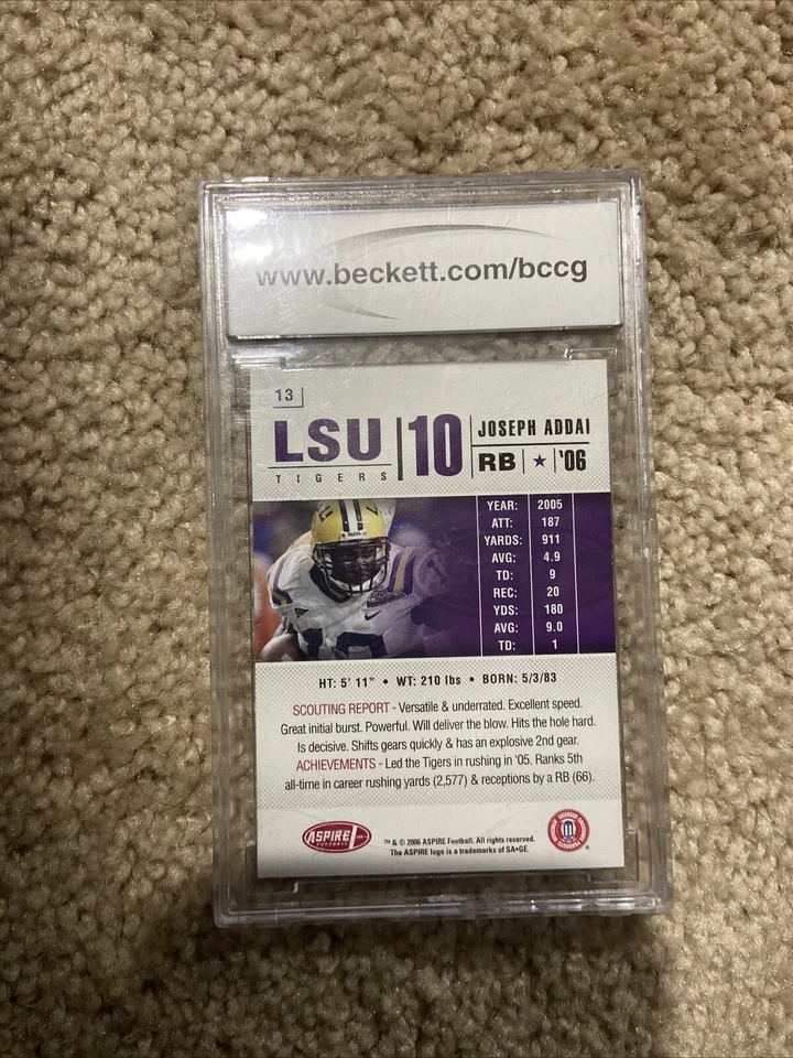 2006 SAGE Aspire - #13 Joseph Addai (RC) - Image 2 of 2