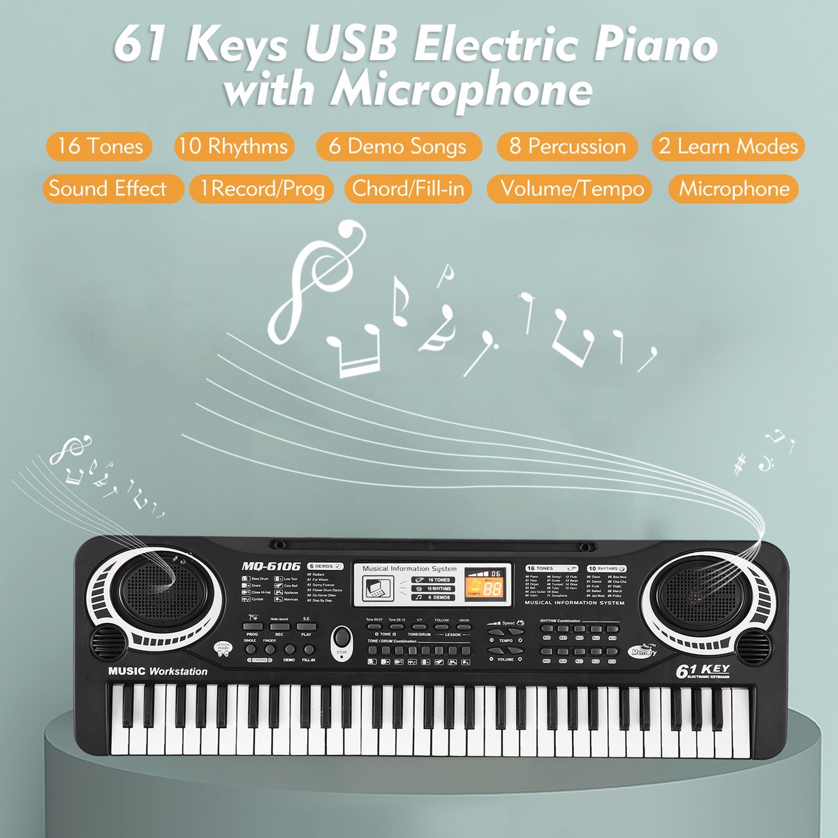 Kids 61 Key Digital Music Piano Keyboard Electronic Musical