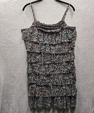 Express Mini Dress Womens Large Floral Layered Y2K Coquette Retro Party Festival