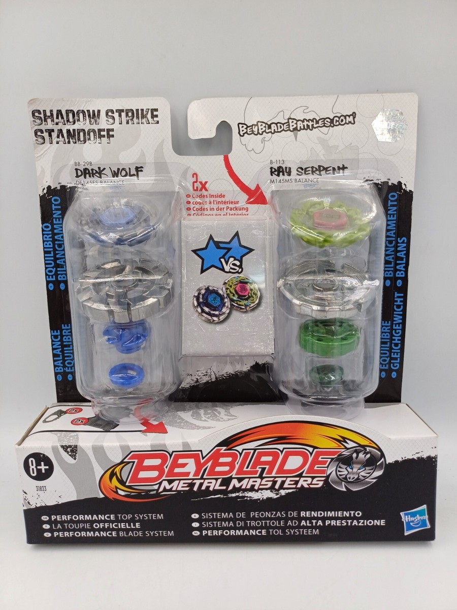 Beyblade Metal Masters Shadow Strike Standoff Dark Wolf & Ray