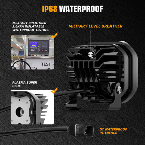 2X Láser LED Barra de Luz de Trabajo Punto Vainas de Inundación Offroad Conducción Lámpara antiniebla UTV ATV 4x4 - Imagen 7 de 12