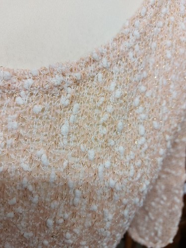 Short Sleeve Pink,White & Gold Jumper by Peacocks, Size 16 - Picture 3 of 10