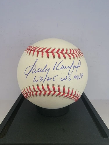 Sandy Koufax Signed MLB Baseball with "63 65 WS MVP" Inscriptions