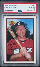 1989 BOWMAN #62 CARLTON FISK PSA 10