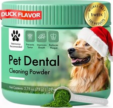 Dog Dental Powder Dog Breath Freshener Plaque Off and Tartar Remover for Dog