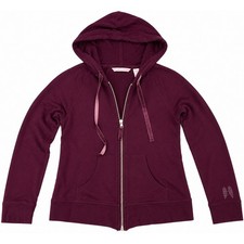 Victoria's Secret Burgundy Full Zip Hoodie S/P Y2K Logo
