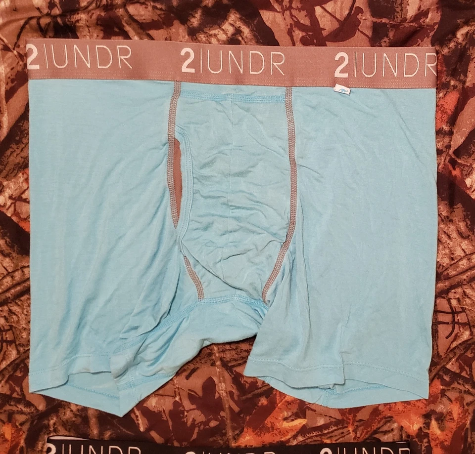 Lote de 2 calzoncillos boxer vintage de hombre con timbre elástico 2 under bolsa ropa interior mediana Foto 3 de 4