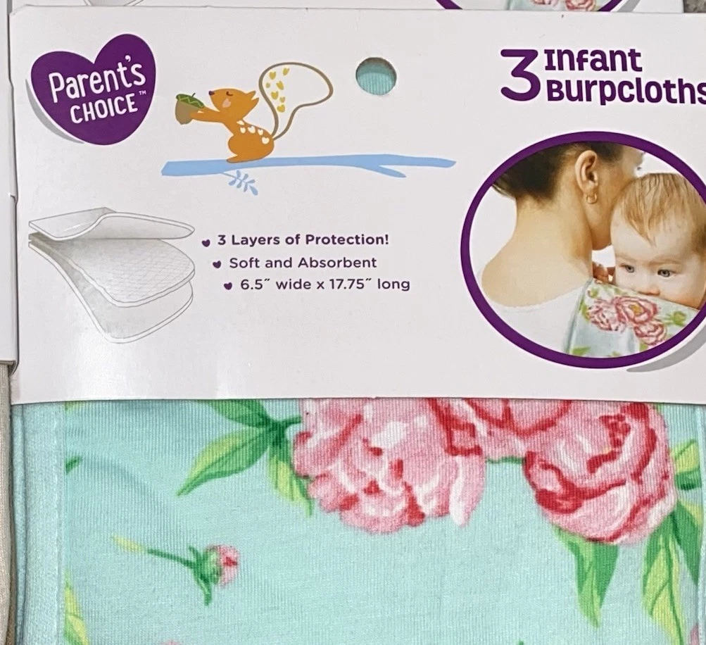 New~Baby Girl Gift Set Blanket Bibs Burp Cloths Plush Toy Teethers Bundle