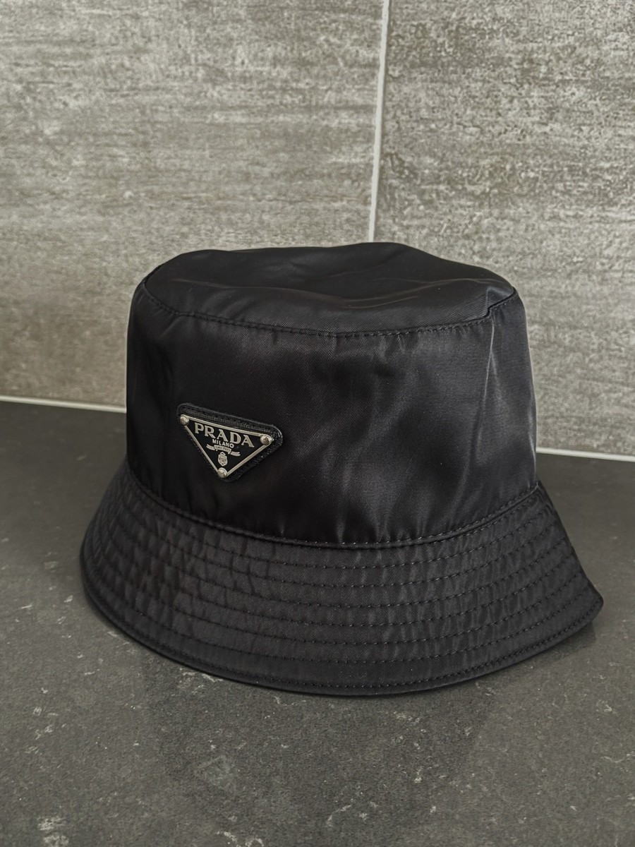美USED PRADA buckethat ナイロン Pre-Owned Used Prada Re-Nylon Luxury Bucket Hat Unisex UV