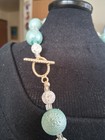 Lot Of 10++Vintage Blue Powder Coated Crackle Beaded Necklaces Trifari Earrings+ — photo 7