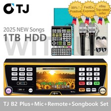 TJ Media B2 Plus Karaoke Machine 1TB Wired Mic Remote SongBook Korean Foreign 