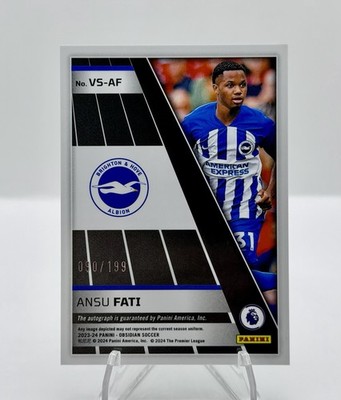 2023-24 Panini Obsidian - Volcanic Signatures Ansu Fati #VS-AF