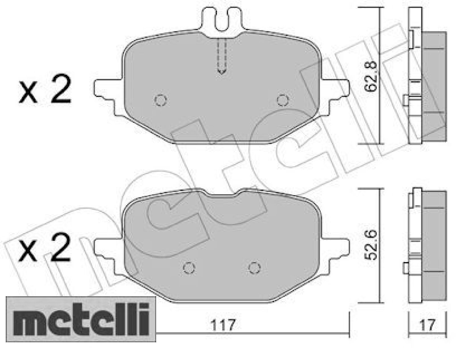 metelli 22-1359-1 Bremsbelagsatz für Scheibenbremse Bremsbelagsatz
