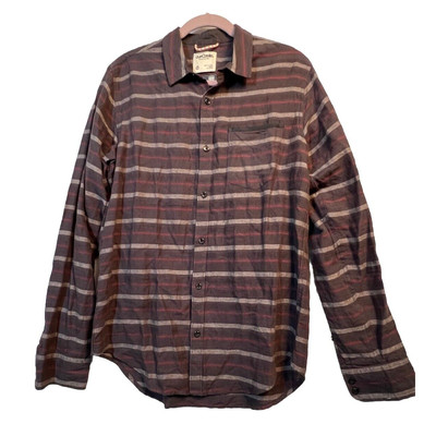our CASTE Button up Shirt Men s Size M Skate Brand Strips Moisture Wick