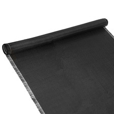 Carbonfaser-Gewebe, 4.3ft x 35" 2x2 K&ouml;per 3K 220g f&uuml;r Reparatur, Schwarz