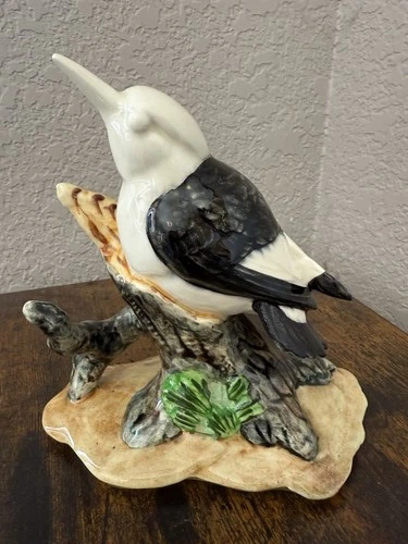 Extremely Rare Stangl Bird Pottery Woodpecker Figurine White Head Variation 3751
