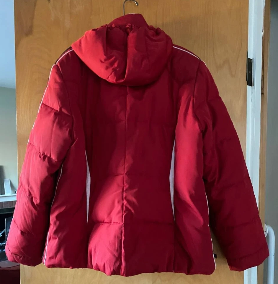 Jaqueta de esqui feminina ZeroXposur com capuz vermelha branca tamanho GG - Imagem 2 de 4