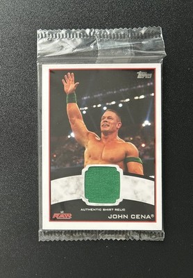 John Cena 2012 Topps WWE Raw Authentic Shirt Relic Sealed Trading Card