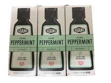 Adams Pure Peppermint Extract Flavoring 2.0 Oz Bottles (Pack of 3)