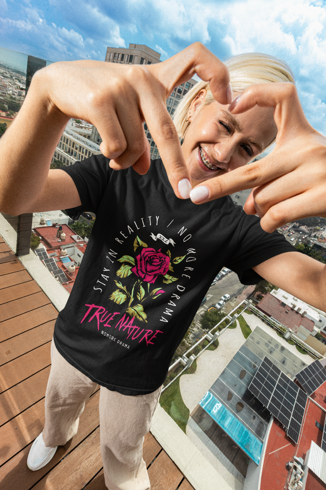 Women's True Nature Floral Printed Short Sleeve Cotton T-shirt