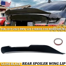 For 2019-2022 BMW G20 330i G80 M3 Gloss Black Rear Trunk Spoiler Wing PSM Style
