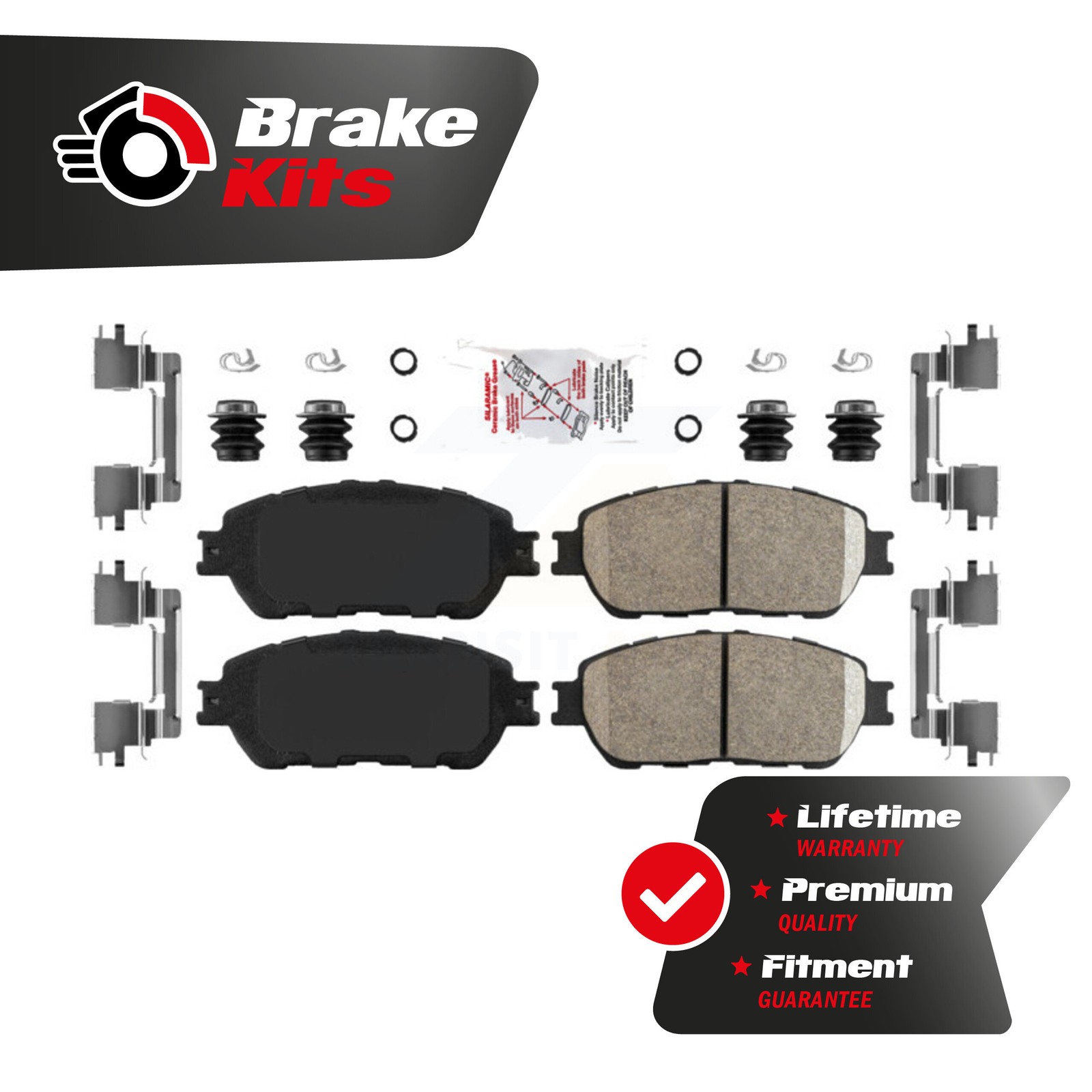 Front Ceramic Disc Brake Pads For 2004-2010 Toyota Sienna 2005-2006 Camry